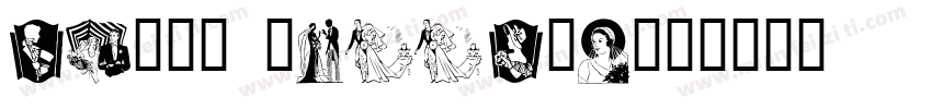 happy wedding字体转换